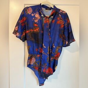 Zara Floral Bodysuit Small